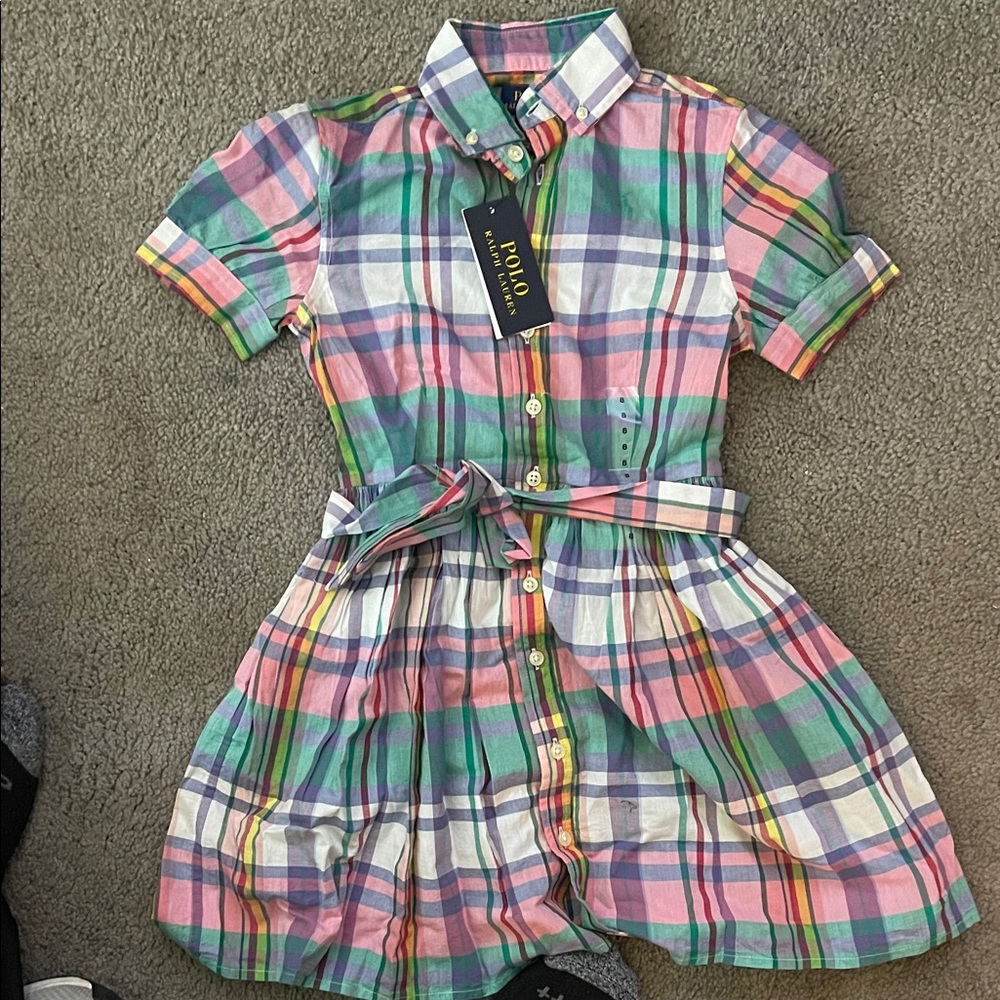Polo by Ralph Lauren Multicolor Plaid Kids Dress